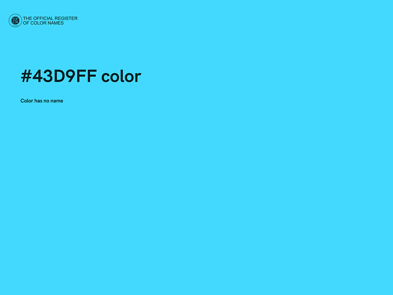 #43D9FF color image