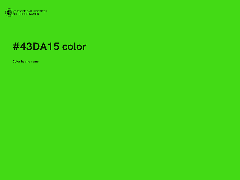 #43DA15 color image