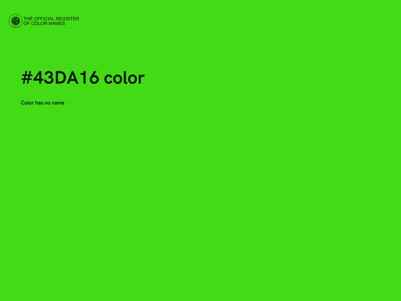 #43DA16 color image