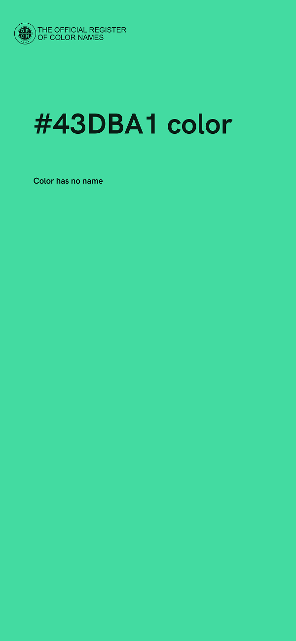 #43DBA1 color image