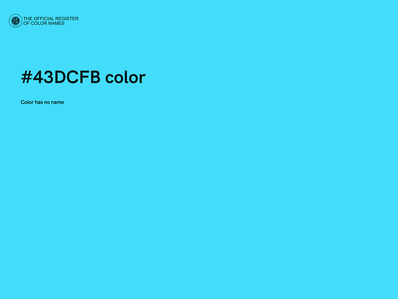 #43DCFB color image