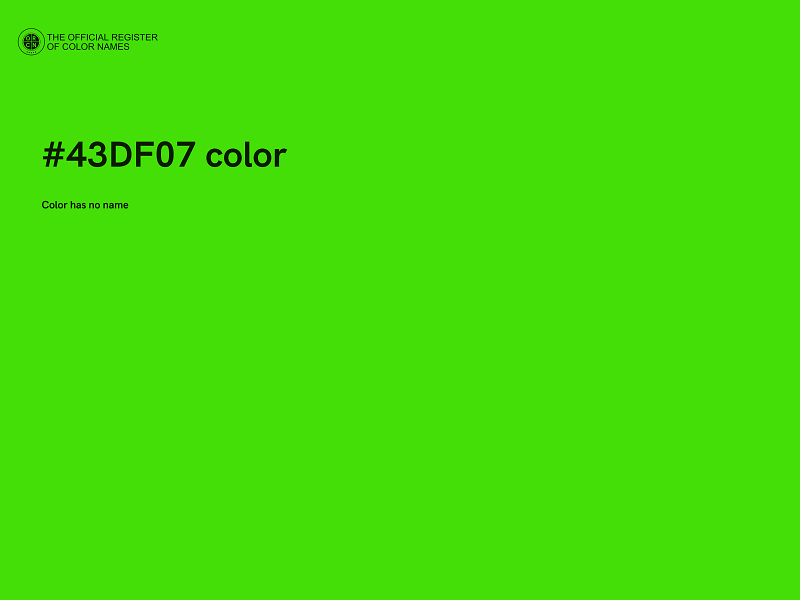 #43DF07 color image