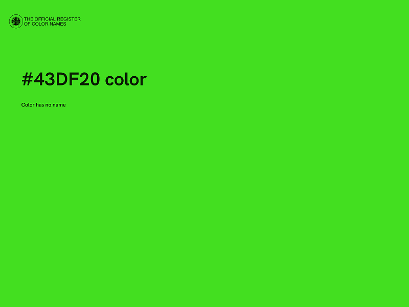 #43DF20 color image