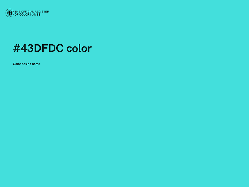 #43DFDC color image