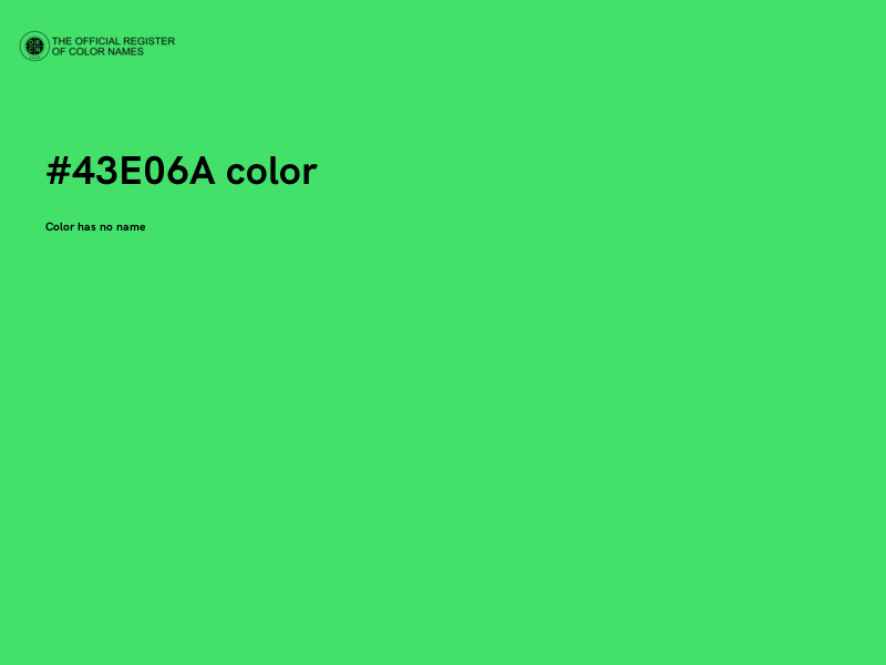 #43E06A color image