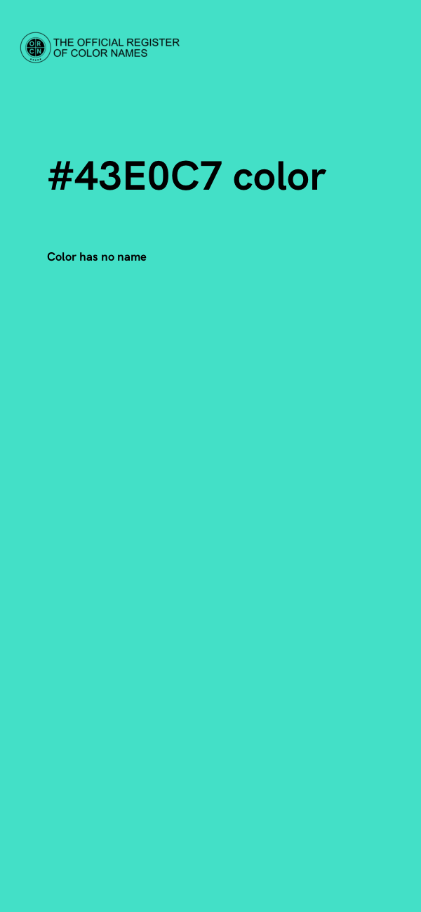 #43E0C7 color image