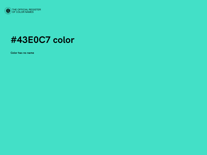 #43E0C7 color image
