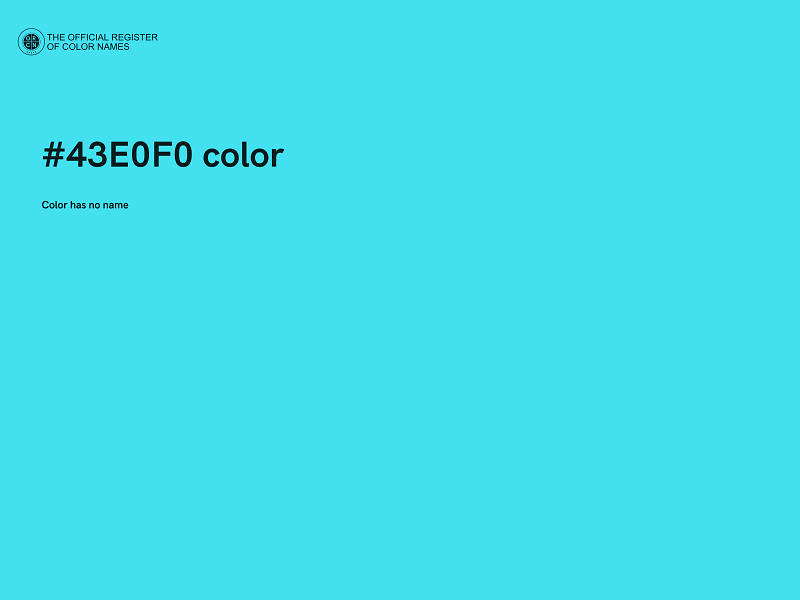 #43E0F0 color image