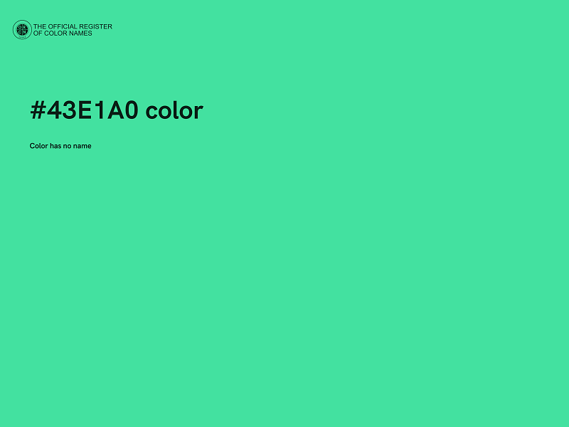 #43E1A0 color image