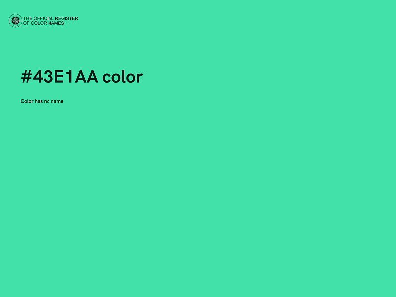 #43E1AA color image