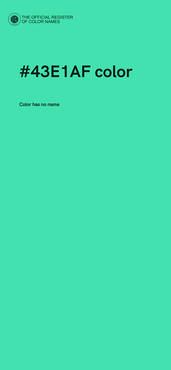 #43E1AF color image