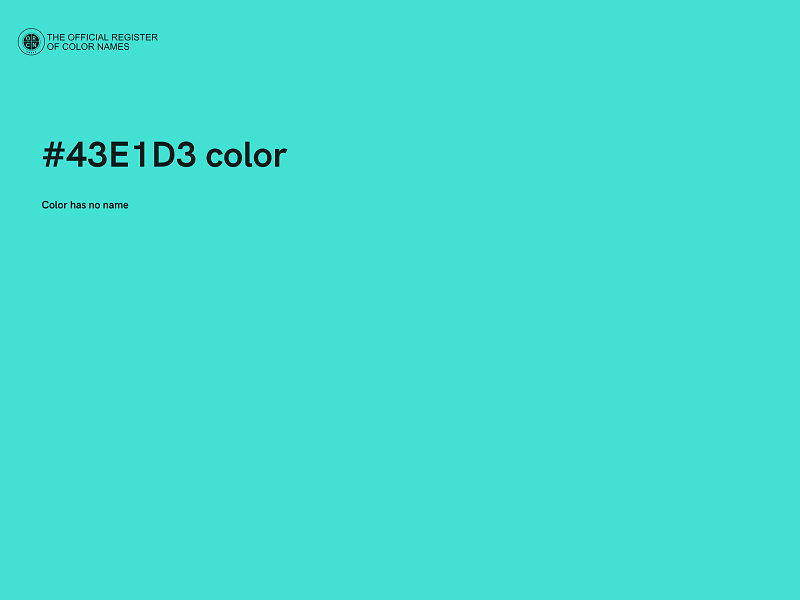 #43E1D3 color image