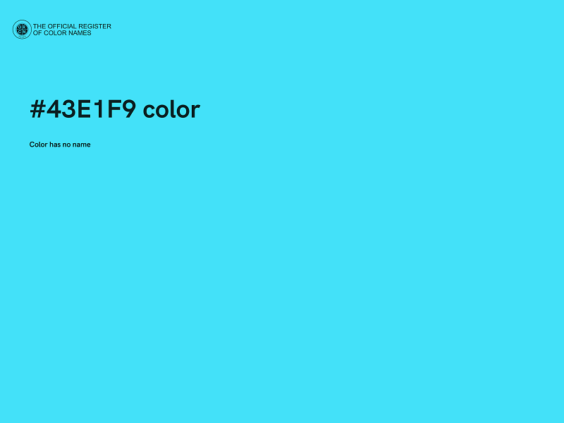 #43E1F9 color image