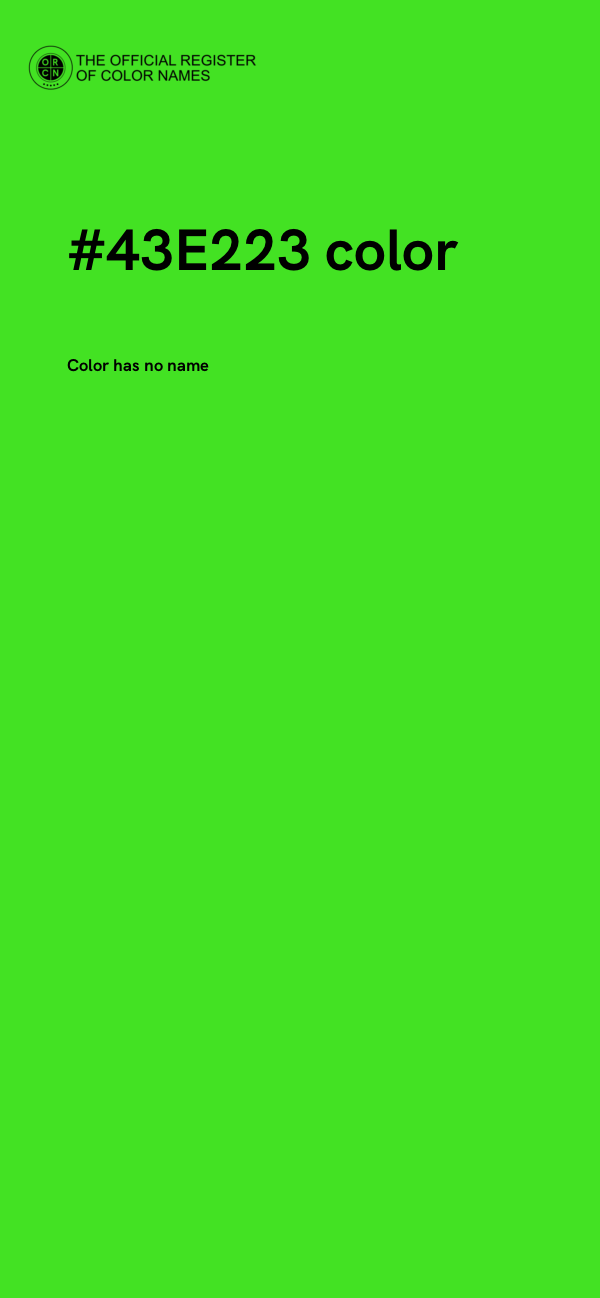 #43E223 color image