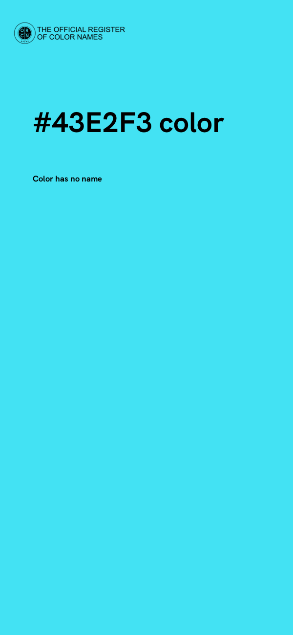#43E2F3 color image