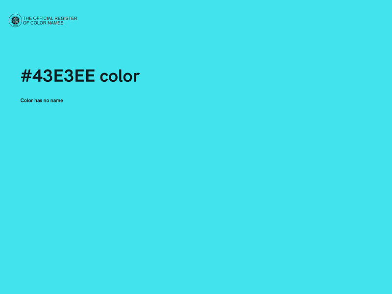 #43E3EE color image
