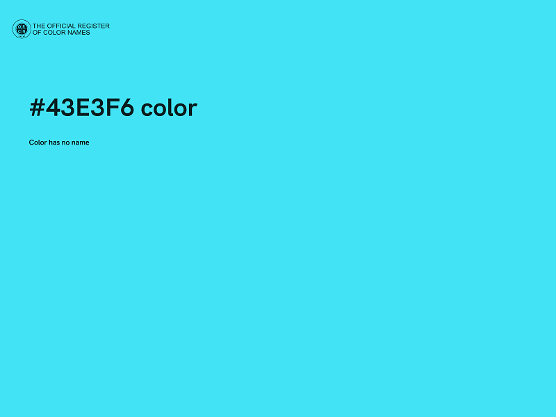 #43E3F6 color image