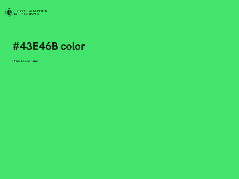 #43E46B color image