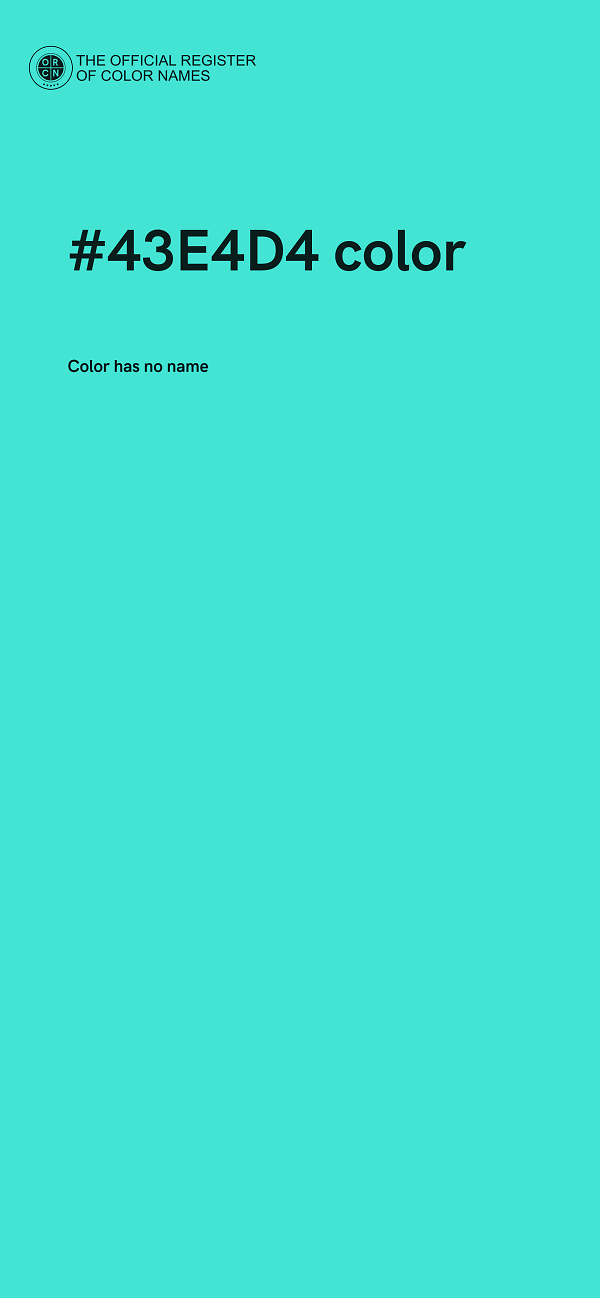 #43E4D4 color image