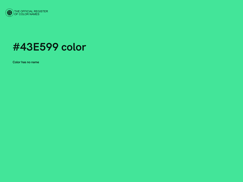 #43E599 color image