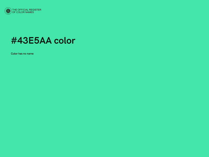 #43E5AA color image