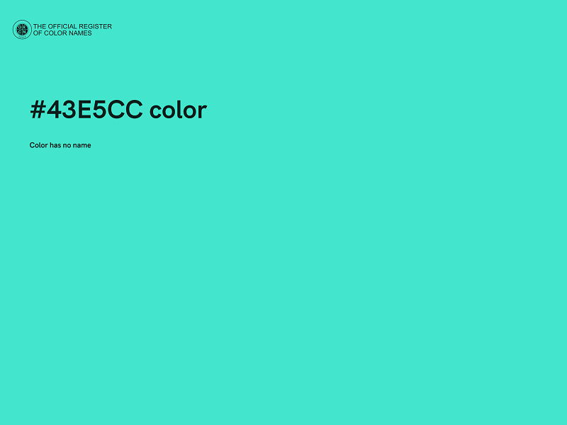 #43E5CC color image