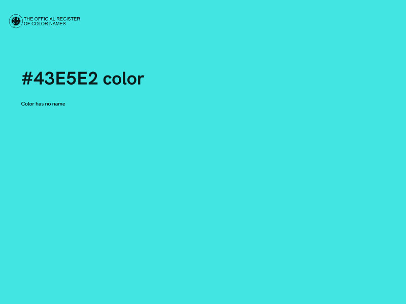 #43E5E2 color image