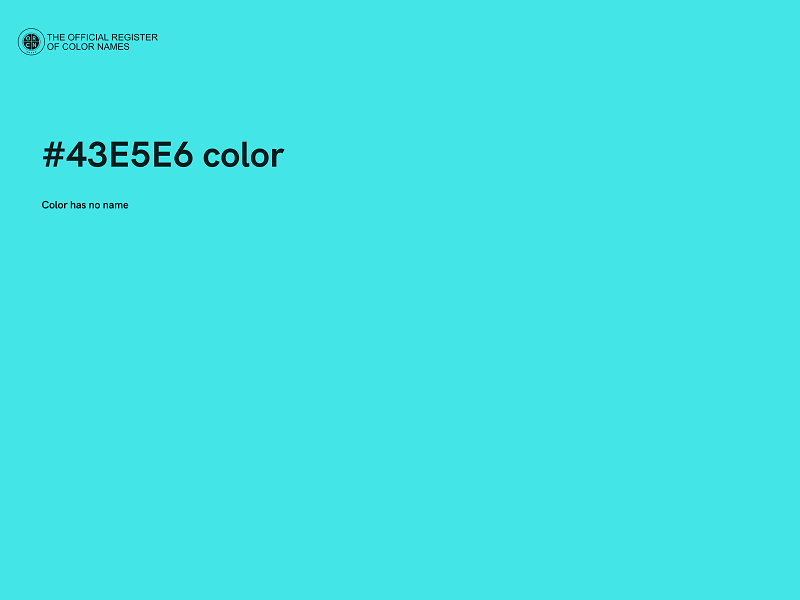 #43E5E6 color image