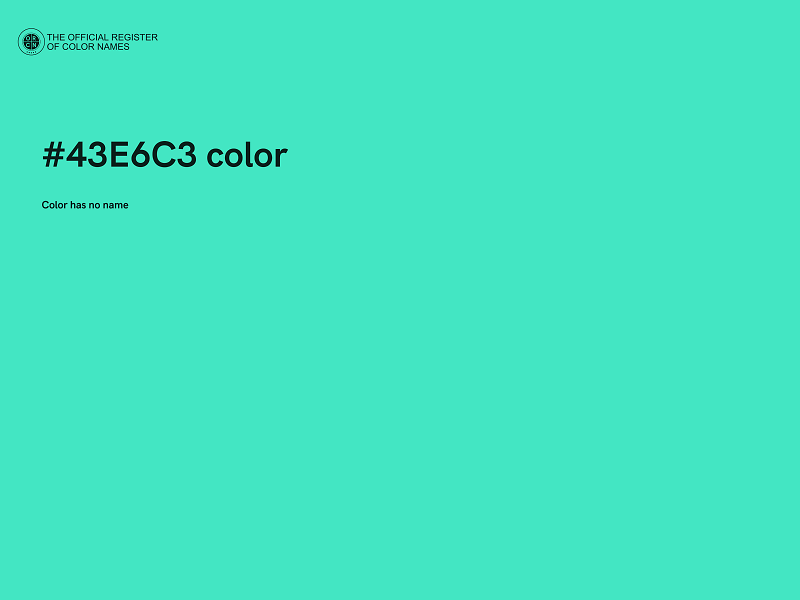 #43E6C3 color image