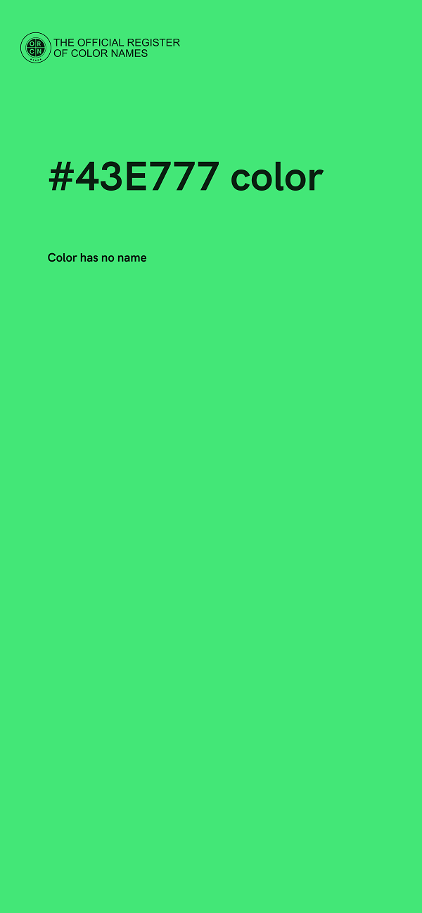 #43E777 color image