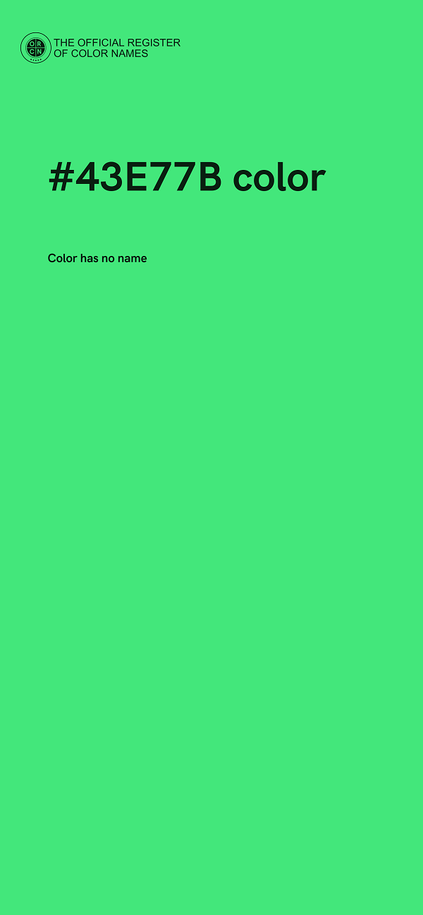 #43E77B color image