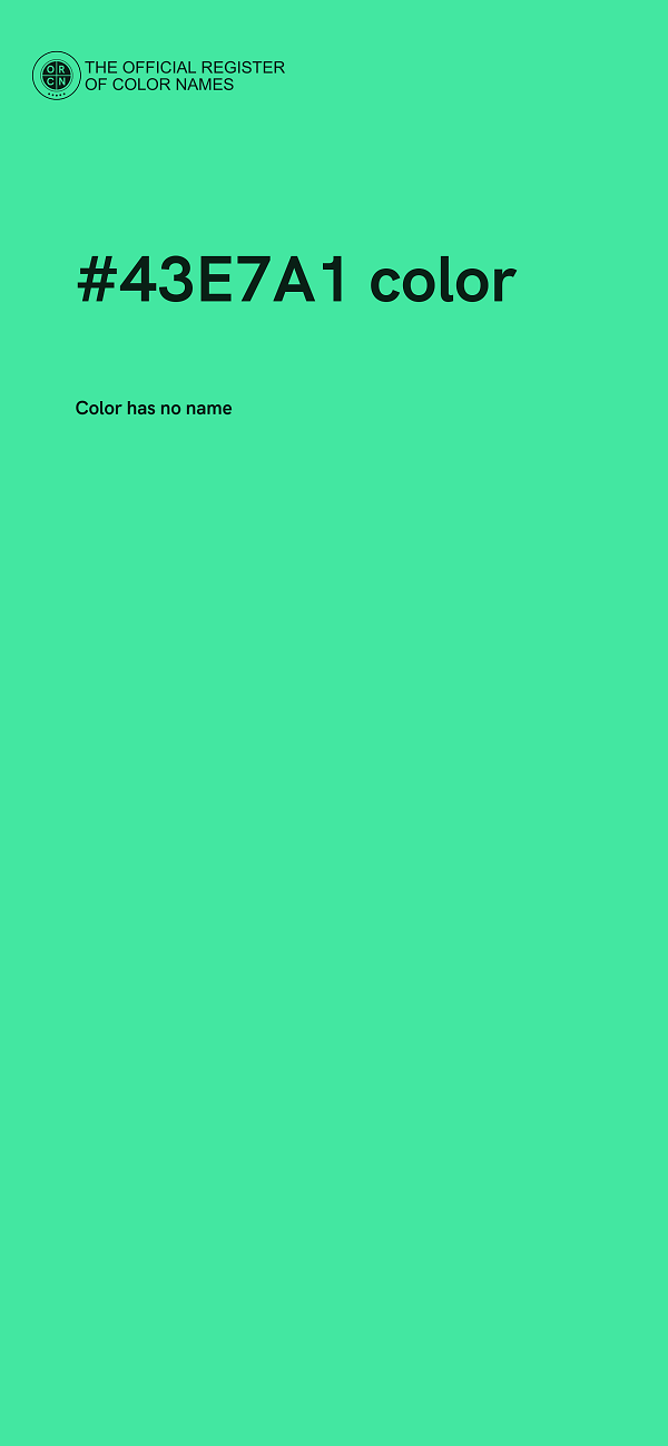 #43E7A1 color image