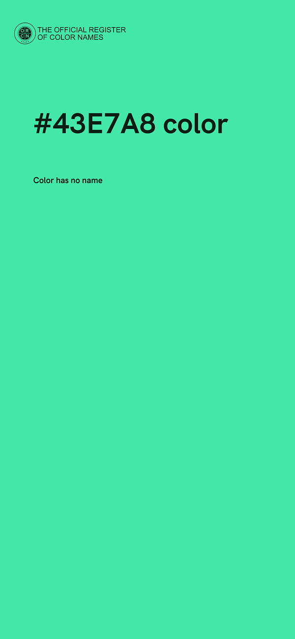 #43E7A8 color image