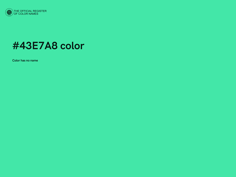 #43E7A8 color image