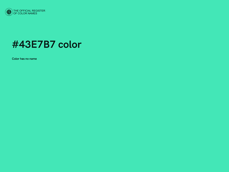 #43E7B7 color image