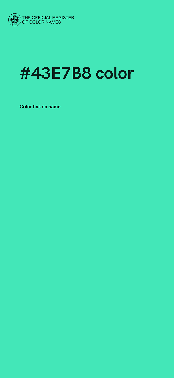#43E7B8 color image