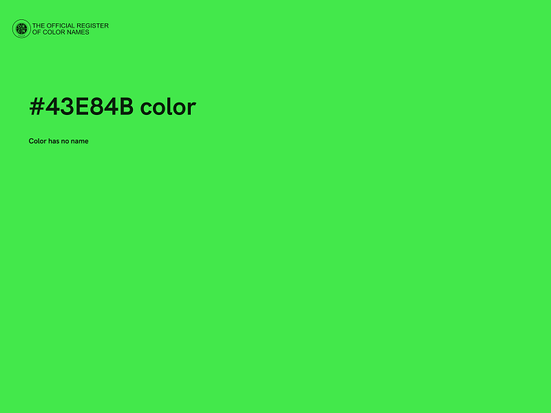 #43E84B color image