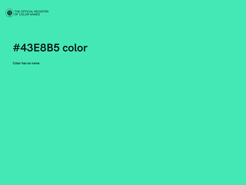 #43E8B5 color image