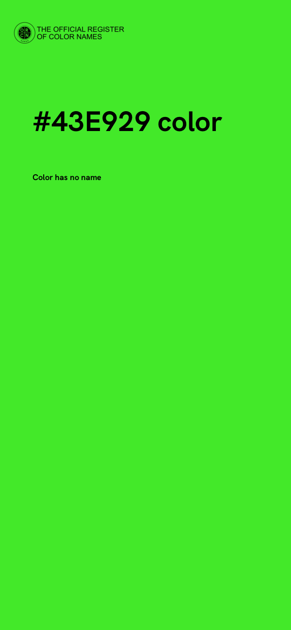 #43E929 color image