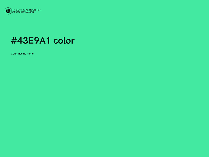 #43E9A1 color image