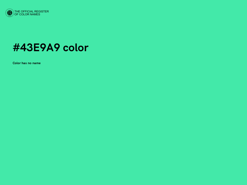 #43E9A9 color image