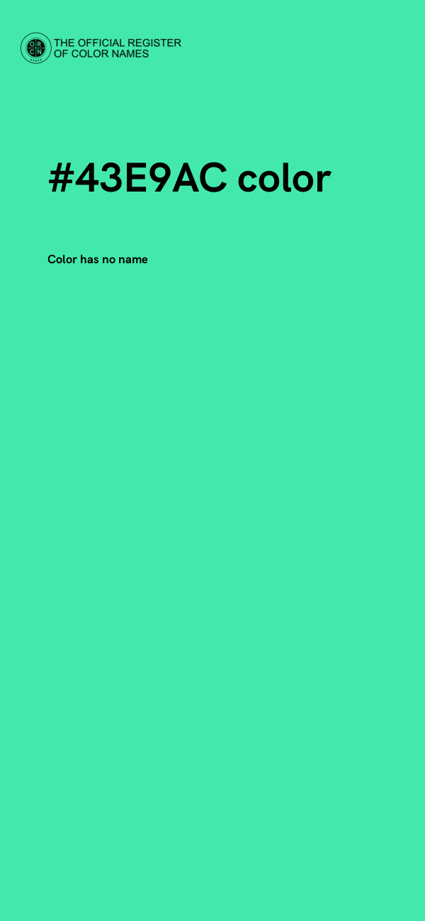 #43E9AC color image