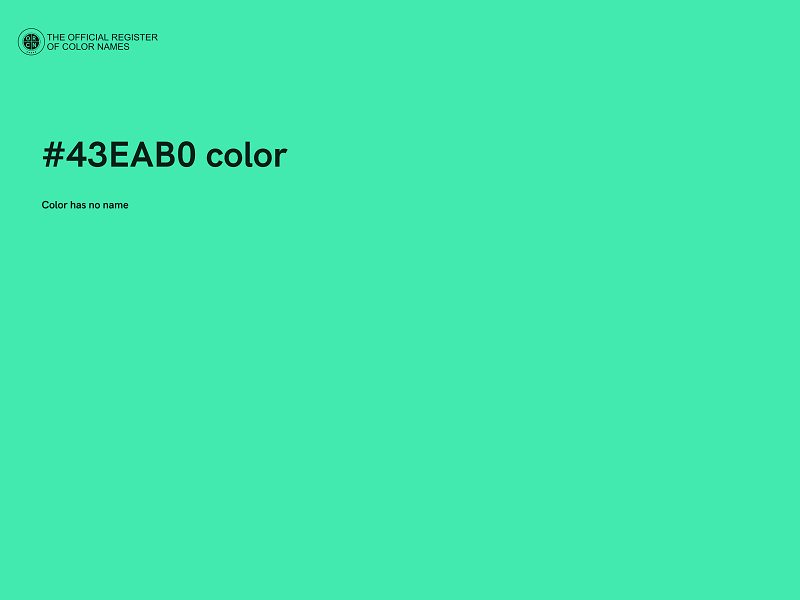 #43EAB0 color image