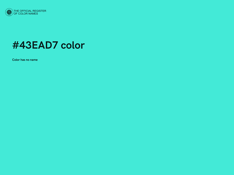 #43EAD7 color image