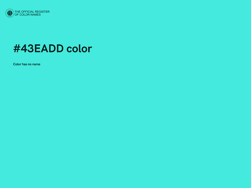 #43EADD color image