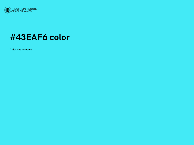 #43EAF6 color image