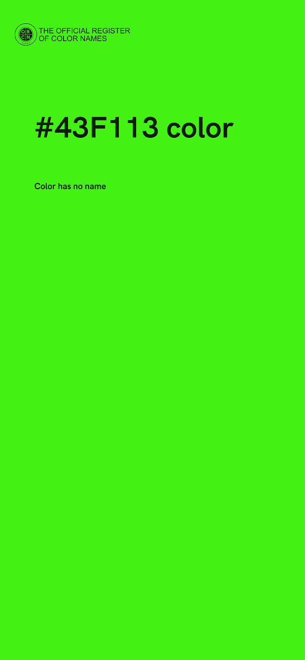 #43F113 color image