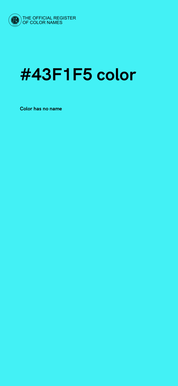#43F1F5 color image