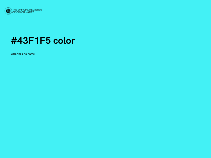 #43F1F5 color image
