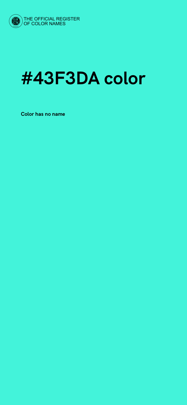 #43F3DA color image